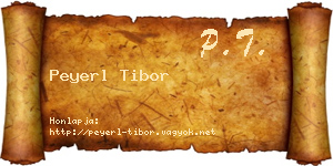 Peyerl Tibor névjegykártya
